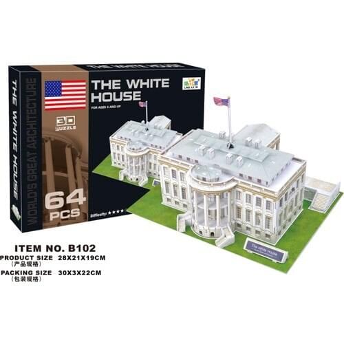 Cc Toy 3D Puzzle White House - 64 Piece
