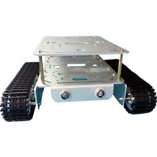 Metal DIY TD200 Double Crawler Heavy Metal Tank Chassis Robot Model Intelligent Car Electronic Contest