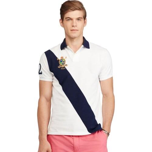 Wholesale-Free shipping!2020 New arrived classic three colors crown 2# Short Sleeve Polo mens T-Shirt 100% Cotton,Drop shipping