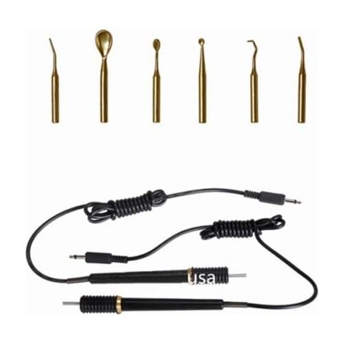 6 Dental Electric Waxer Tips Set + 2 Replacement Wax Carving Knife Pen Pencil