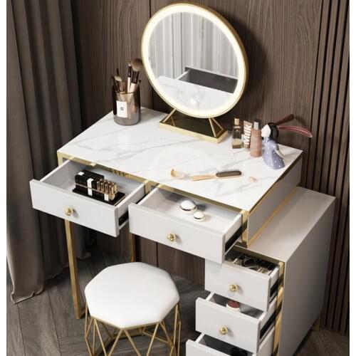Dressing table light luxury web celebrity ins style Nordic makeup table bedroom modern simple storage cabinet integration