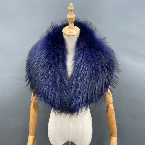 Autumn Winter Real Fox Fur Scarf Hot Sale Natural Raccoon Fur Muffler Women Fashion Style Shawls