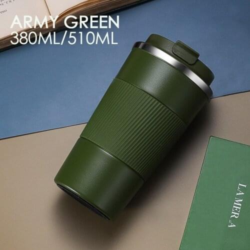 380ml/510ml Stainless Steel Coffee Thermo Cup Insulated Bottle With Anti-Slip Car Double Vacuum Flask Thermos Travel Thermal Mug