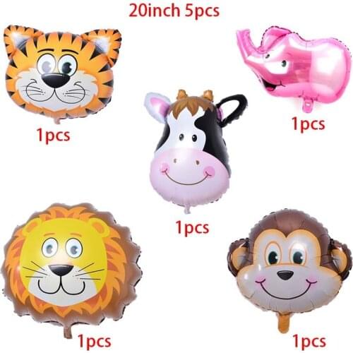 Happy Birthday Jungle Animal girafCake Topper Birthday Party Decorations Kids Cupcake Toppers Jungle party 1st Birthday Supplies