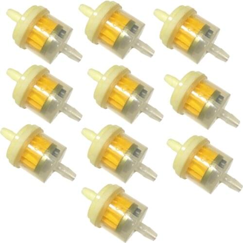 10 Pcs 6mm 1/4 Inch Universal Petrol Inline Fuel Filters For Motorcycle Car Dirt Bike Scooter Etc Gasoline Inline Fuel Filters