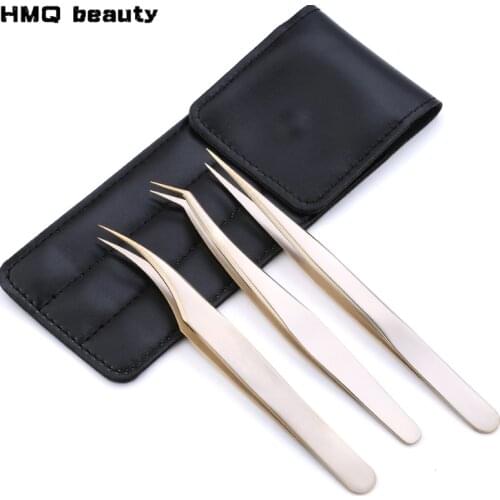 HMQ Beauty High Quality New Style Premium Eyelashes Tweezers Hand anti-slip design Improve for 3D 6D Lashes Extensions