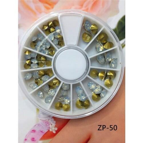 #YZ2444141711122 SS16-3.8-4mm Crystal White Opal ELEMENTS Shiny Strass Pointback Rivoli Crystal 1Wheel Opal Rhinestones (1wheel)