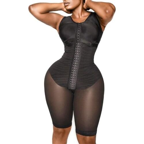 Tummy Control Fajas Colombianas Adjustable Hook And Eye Front Closure Women Shapewear Post Liposuction