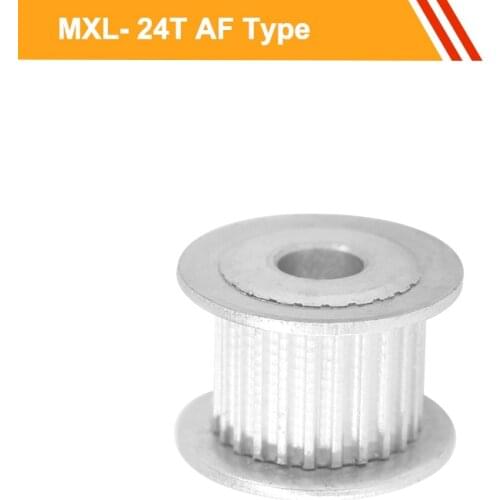 MXL 24T Gear Pulley 7mm/11mm Belt Width MXL Type Timing Belt Pulley 5/6/6.35/7/8/10mm Bore Aluminium Pulley Wheel