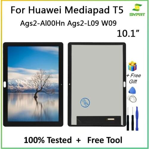 10.1” LCD Screen For Huawei Mediapad T5 LCD Display with Touch Screen Digitizer Panel Glass Assembly Ags2-Al00Hn Ags2-L09 W09