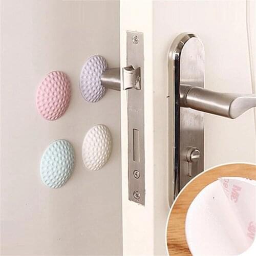 10PCS Self Adhesive Home Door Stopper Door Doorknob Cushion Shock Back Wall Protector Soft Rubber Savior Crash Pad Golf Styling