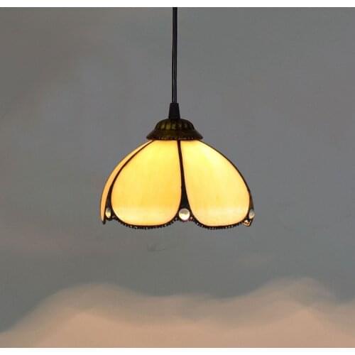 20cm8 Inch European Creative Simple Mediterranean Warm Yellow Corridor Corridor Balcony Small Droplight Tiffany Lamp