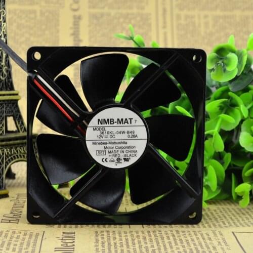 3610KL-04W-B49 New FOR NMB 9025 12V 9CM Fan 0.28A Ball Box cooling Fan