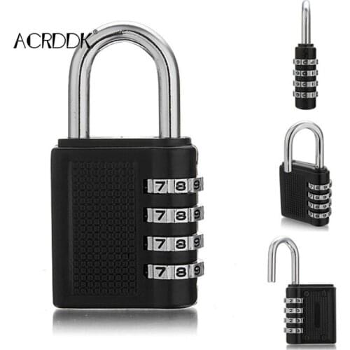 4 Digit Number Wordlock Word Combination Security Padlock Hardened Steel Plastic Shell High Quality Luggage Travel Code Lock