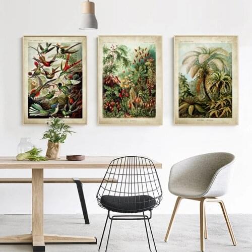 Abstract Poster Natural Tropical Jungle Painting Nordic Canvas Painting Poster Print for Living Room Bedroom Corridor Decoration