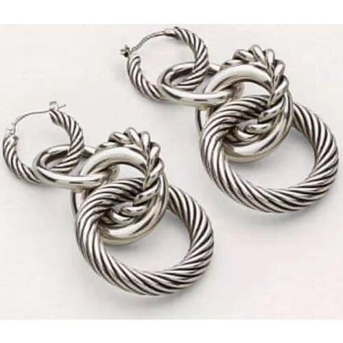 Brands Fashion Jewelery Woman Big Circle Earrings Geisha Dream Party High Quality Gold Color Drop Jewelry