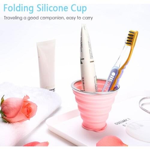 Travel Cup Stainless Steel Silicone Retractable Folding Cups Telescopic Collapsible Coffee Cups Outdoor Sport Water Cup