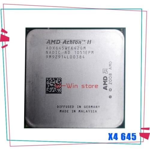 AMD Athlon II X4 645 3.1 GHz Quad-Core CPU Processor ADX645WFK42GM Socket AM3