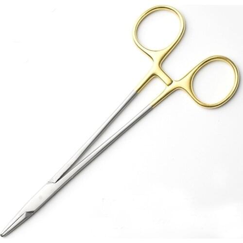 Needle holder with gold handle insertsDouble Eyelid needle holders Mosquito Forceps