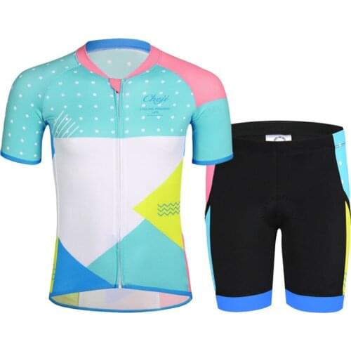 Children Bike Clothing Boys Cycling Jersey Shorts Padded Breathable Pro Girls Kids Cycling Suits