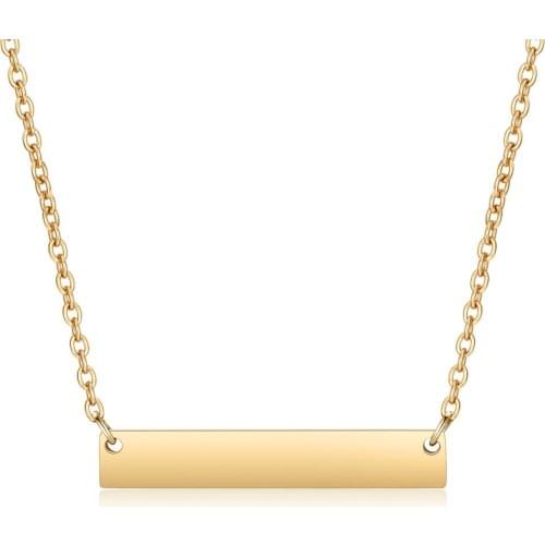 Europe and the United States popular titanium stripe necklace hand - made sequin stainless steel pendant necklace