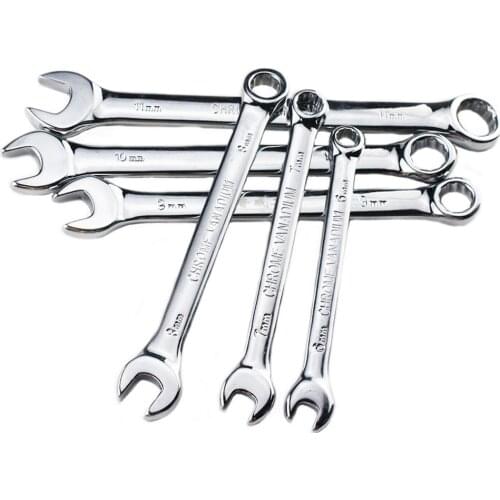 LUWEI 1p 6-32mm Double Ends Combination Wrench Open end CR-V Spanners Portable Wrenches Hand Tools for Car Repair Plumbing Tool