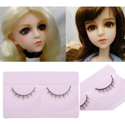 1 Pair Curly False Doll Eyelashes For 1/4 Girl Dolls Eye Makeup DIY