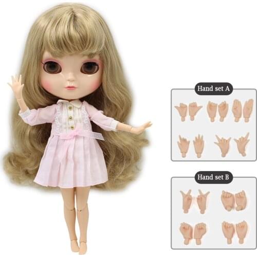 ICY DBS DOLL 30cm small breast azone body blond hair with bangs with handAB set 230BL3227