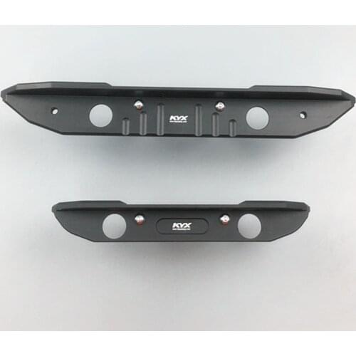 KYX Racing CNC Machined Alloy Front Rear Bumper for 1/10 RC Crawler Car Axial SCX10