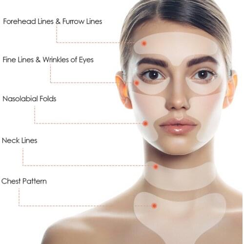 Reusable Silicone Anti-wrinkle Face Forehead Sticker Cheek Chin Sticker Facial Patches Wrinkle Remover Strips