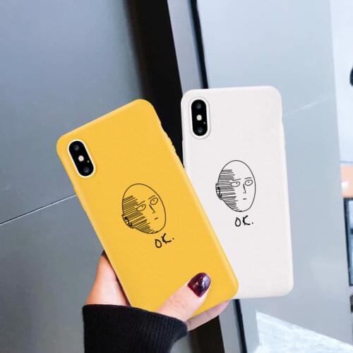 GYKZ Cartoon Anime One Punch Man Case Cover For iPhone 6 6s 11 Pro XS MAX X XR 8 7 Plus Soft Silicone Matte Phone Coque Capa Bag