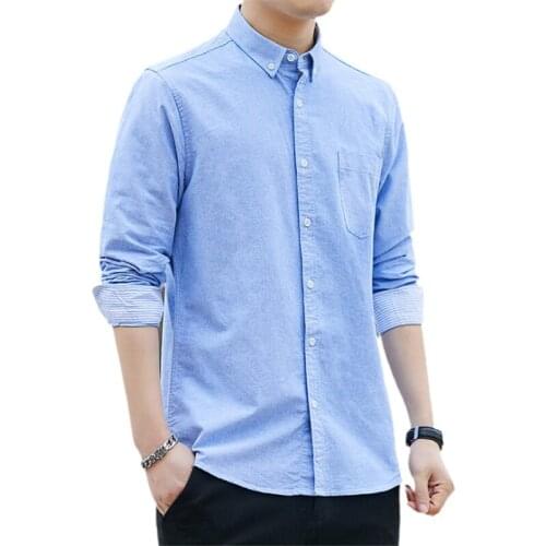 2020 Spring Autumn Men New Japanese Fashion Casual Long Sleeved Shirt Cotton Blusas Koszula Blouse Camisas Slim Fit Gomlek Erkek