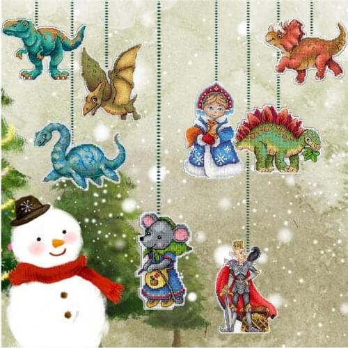 GUA02 Kit Christmas Chorus Ornament Festival Ornament Christmas Tree Decorations Cross Stitch Kits Cross-stitch Embroidery Set