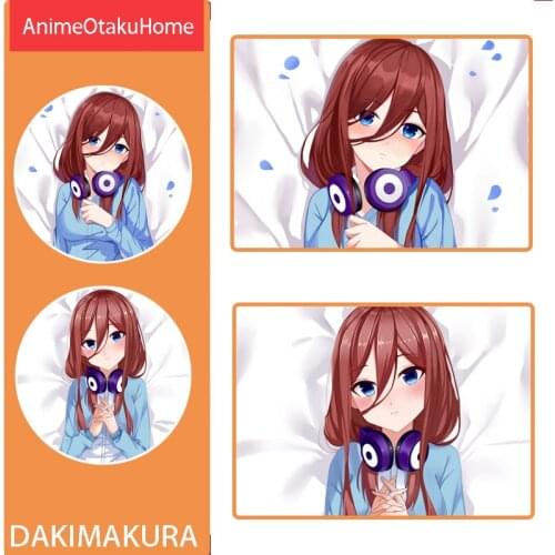 Anime Manga The Quintessential Quintuplets Nakano Miku Throw Pillow Cover Hugging Body Pillowcase Bedding Dakimakura Pillow Case