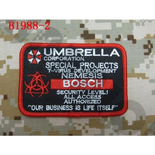 Embroidery patch Custom name tapes Umbrella Corporation B1988