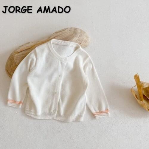2021 New Summer Baby Girls Boys Coat Open Stitch White Sunscreen Air Conditioning Shirt Children Cute Style Outwear E032