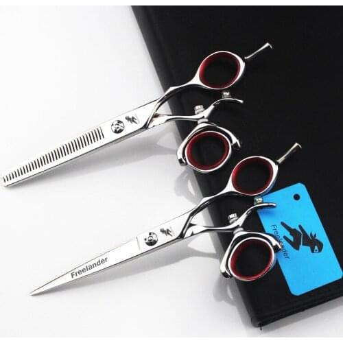 6 inch 5.5 inch hairdressing scissors barber shears flat shears bangs shears tooth shears 720 degrees rotation shears