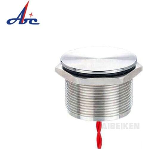 2A 25mm 1NO Flat Head Waterproof Piezoelectric IP68 Waterproof Piezo Switch