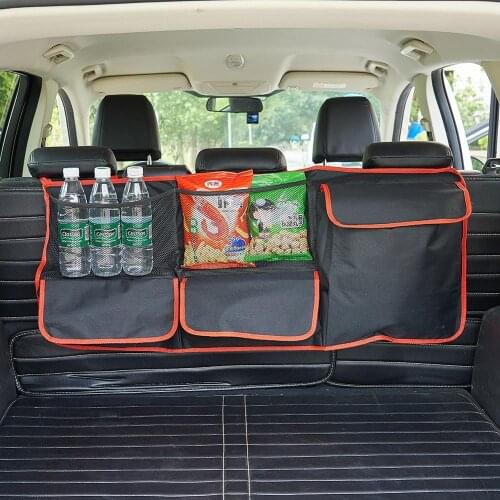 Multi Pockets Hanging Car Boot Organiser SUV Hatchback Trunk Storage Seat Back Pouch Bag Tidy 5 Compartments
