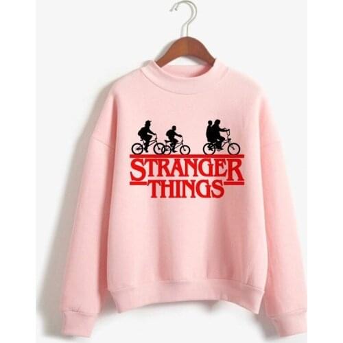 Dropship Stranger Things Hoodies Women/kid Fashion Cotton Female Hoodies Pink Sweatshirts Autumn Stranger Thing Hoodie Clothes