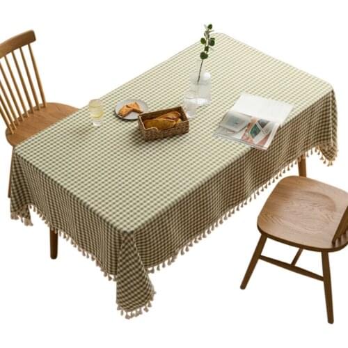 Modern Dining Table Tablecloth Tassel Rectangle Home Nordic Small Fresh Cotton And Linen Desk Coffee Table Tablecloth Student
