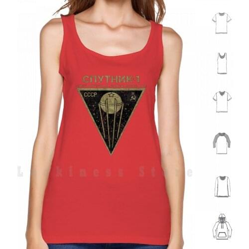 Sputnik 1 First Artificial Earth Satellite tank tops vest sleeveless Space Mission Rockets Rocket Orbits