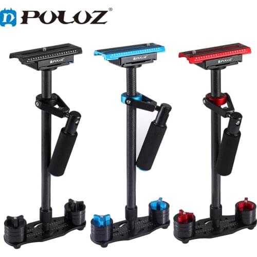 PULUZ Adjustable S60T for steadycam Scalable Carbon Fiber Handheld Camera Stabilizer for Steadicam for Canon Nikon DSLR Cameras