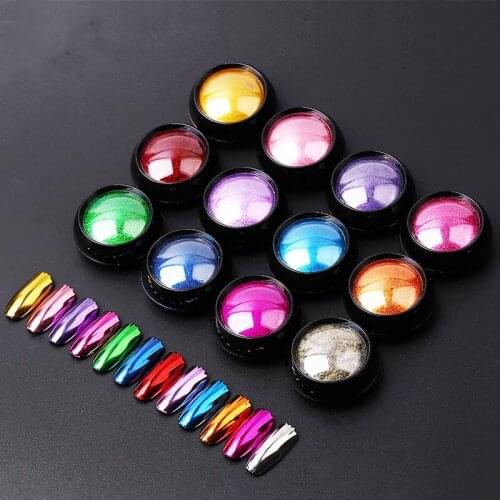Nail Art Super Bright Titanium Gold Powder Magic Mirror Powder Silver Super Optical Metal Pure Color Electroplating Powder