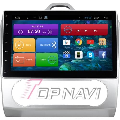 Topnavi 10.2" Quad Core Android 6.0 Car GPS Navigation for Focus 2 Auto Autoradio Multimedia Audio Stereo,NO DVD