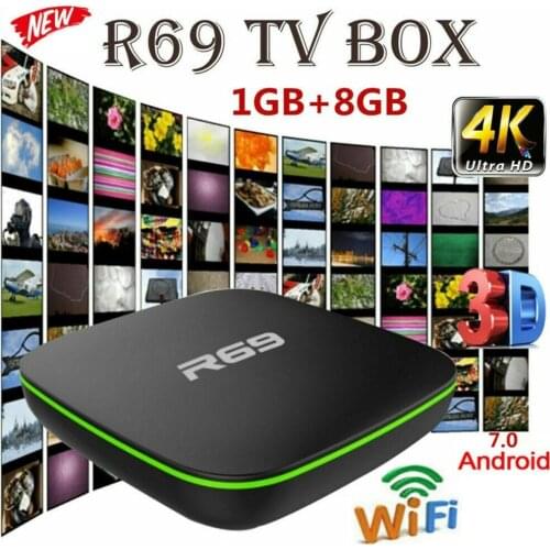 R69 Tv Box Android 7.1 Allwinner H3 Quad-core 1G 8G 2.4ghz Wifi 1080p Hd Home Smart Media Player Set Top Box
