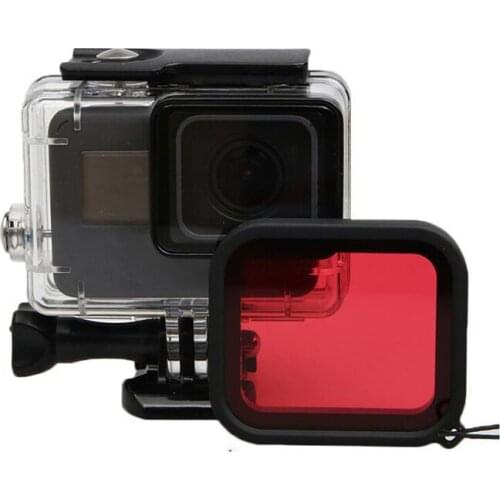 Waterproof Case Red Diving Filter lens Dive Underwater Lente Filtors Protector For Go pro Hero Black 5 6 7 Accessories