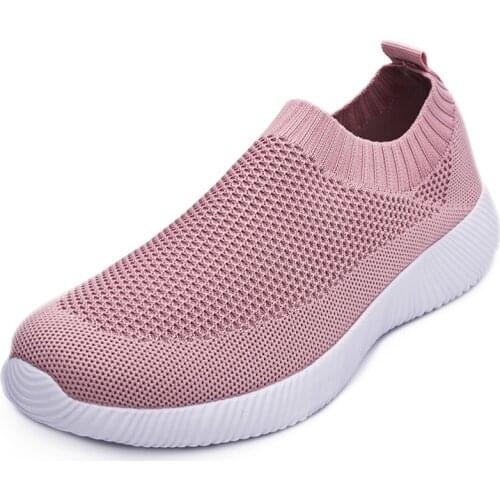 Women Vulcanized Shoes High Quality Women Sneakers Slip on Flats Shoes Women Loafers Plus Size 43 Walking Flat