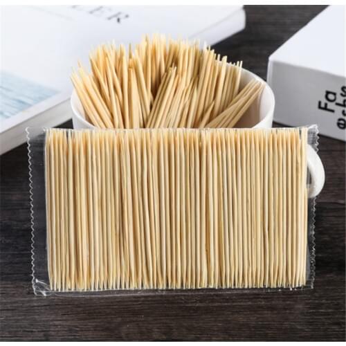 100 pcs/Bag Natural Disposable Bamboo Toothpicks Double Head Family Restaurant Hotel Travel Supplies Toothpicks Tools Dropship
