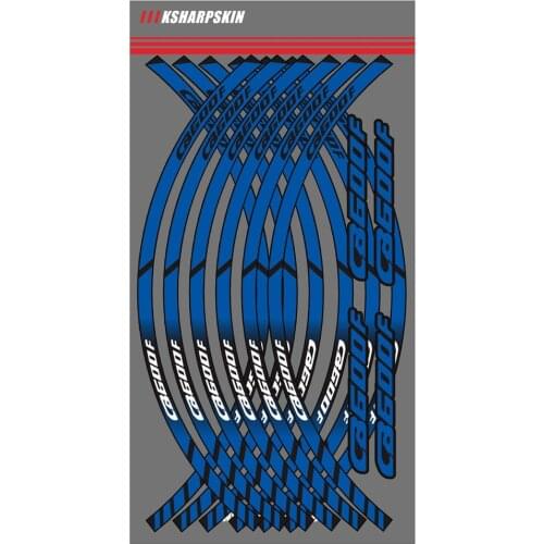 12 X Motorcycle Styling Wheel Hub Tire Reflective Sticker moto Car Decorative Stripe Decal For HONDA CB600F cb 600f